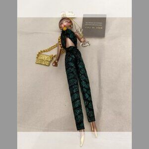 DE CARLINI Green Jumpsuit Fashionista Christmas Ornament
